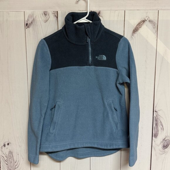 The North Face Tolmie Peak 1/4-Zip Fleece Women’s Small Blue EUC - Picture 1 of 11